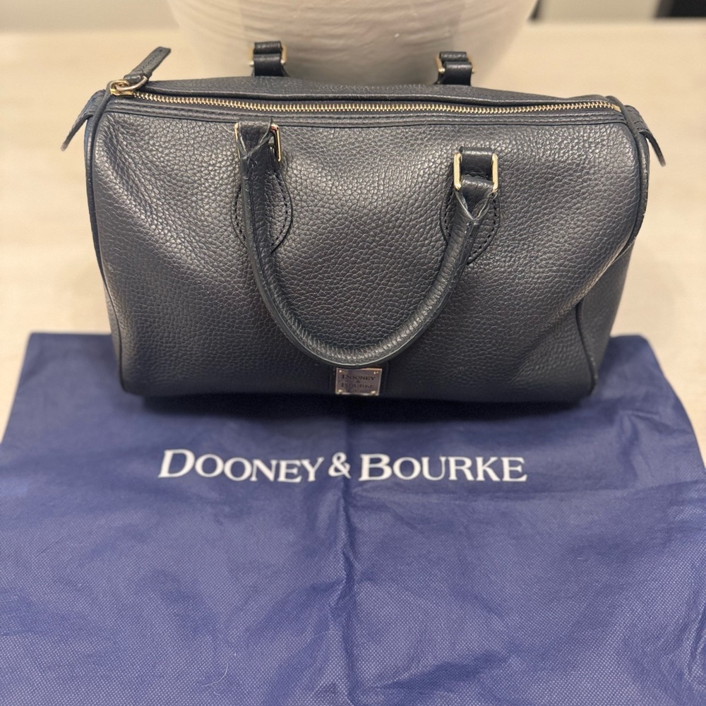 Dooney & Bourke Navy Leather Classic Satchel